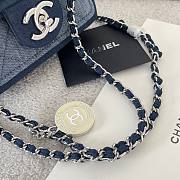 Chanel Mini Flap Bag denim silver 17cm - 5