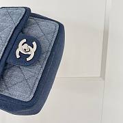 Chanel Mini Flap Bag denim silver 17cm - 4