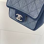 Chanel Mini Flap Bag denim silver 17cm - 2