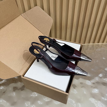 YSL Jeanne slingback pumps smooth leather