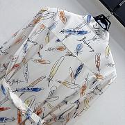 Burberry Rhiannon Feather-Print Silk Neck-Scarf Blouse - 4