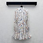Burberry Rhiannon Feather-Print Silk Neck-Scarf Blouse - 3
