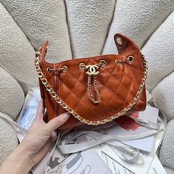 Chanel Mini 25 Handbag Orange caviar 22x20x12.5cm