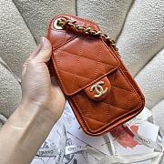 Chanel Mini 25 Handbag Orange caviar 22x20x12.5cm - 4