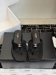 Chanel thong sandals black - 1