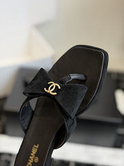 Chanel thong sandals black - 4