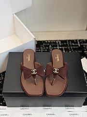 Chanel thong sandals brown - 1