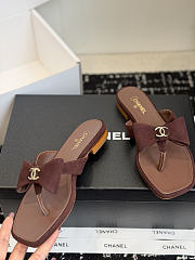 Chanel thong sandals brown - 2