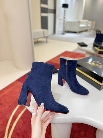 Christian Louboutin Turela 85 Zaffiro Blue Ankle Bootie