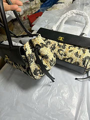 Chanel Small Leopard Print East West Shopping Tote 30.5x15x11.5cm - 2
