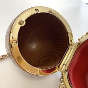 Chanel Acorn Minaudiere Wood Strass Gold 17x7x7cm - 5