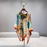 Hermess Scarf Le Livre d'Esope shawl 136x137cm - 1