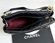 Chanel Small Hobo Bag Black Lambskin 29x18x8cm - 5