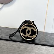 Chanel Tassel Barrel Bag Black Velvet Gold Hardware 23.5x12x12cm - 3