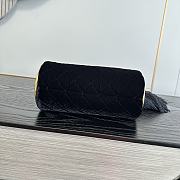 Chanel Tassel Barrel Bag Black Velvet Gold Hardware 23.5x12x12cm - 2