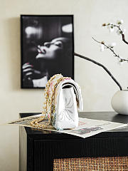 Chanel Flap bag white colorful floral 25cm - 4
