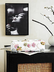 Chanel Flap bag white colorful floral 25cm - 2