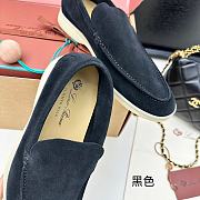 Loro Piana Summer Walk Loafer Black Suede - 2
