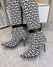 Balmain Raven Monogram thigh-high Boots - 2