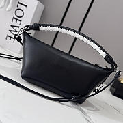 loewe Cala mini bag in mellow black lambskin 26x10x13cm - 5