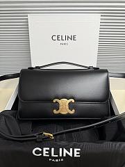 Celine Medium Triomphe Folio Black 25.5x14x7.5cm - 1
