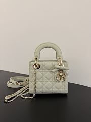 Dior Mini Lady Bag Bow Light Green 17cm - 1