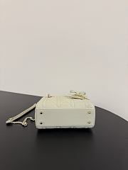 Dior Mini Lady Bag Bow Light Green 17cm - 5