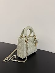 Dior Mini Lady Bag Bow Light Green 17cm - 4