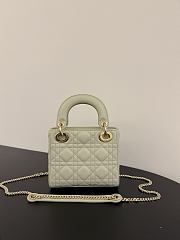 Dior Mini Lady Bag Bow Light Green 17cm - 2