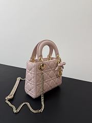 Dior Mini Lady Bag Bow Light Pink 17cm - 4