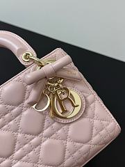 Dior Mini Lady Bag Bow Light Pink 17cm - 3