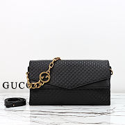 Gucci Large Chain Shoulder Bag in Black Leather 36x19.5x9.5cm - 1