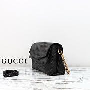 Gucci Large Chain Shoulder Bag in Black Leather 36x19.5x9.5cm - 4