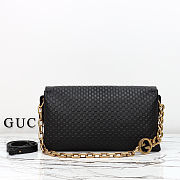 Gucci Large Chain Shoulder Bag in Black Leather 36x19.5x9.5cm - 3
