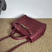 Bottega Veneta Mini Andiamo Burgundy 20x9x15cm - 5