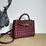 Bottega Veneta Mini Andiamo Burgundy 20x9x15cm - 4