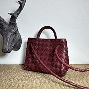Bottega Veneta Mini Andiamo Burgundy 20x9x15cm - 2