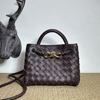 Bottega Veneta Mini Andiamo Dark Brown 20x9x15cm