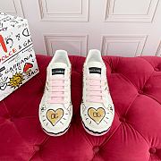 Dolce & Gabbana Portofino Doodle Leather Low-Top Sneakers - 2