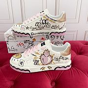 Dolce & Gabbana Portofino Doodle Leather Low-Top Sneakers - 1