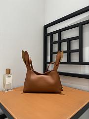 Loewe Mini Scarf bag smooth calfskin Brown 24.5x6x14.5cm  - 3