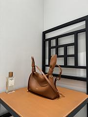 Loewe Mini Scarf bag smooth calfskin Brown 24.5x6x14.5cm  - 2