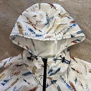 Burberry Feather Print Nylon Clapton Hooded Jacket  - 4