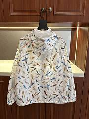 Burberry Feather Print Nylon Clapton Hooded Jacket  - 2