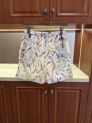 Burberry Feather Print Cotton Shorts - 1