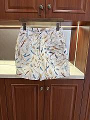 Burberry Feather Print Cotton Shorts - 3