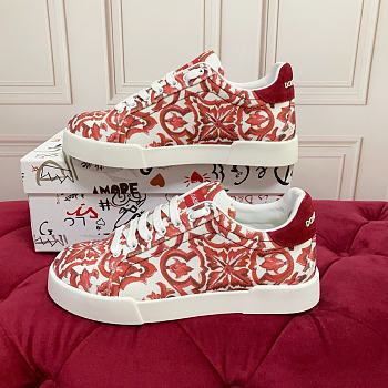 Dolce & Gabbana Majolica-print canvas portofino sneakers