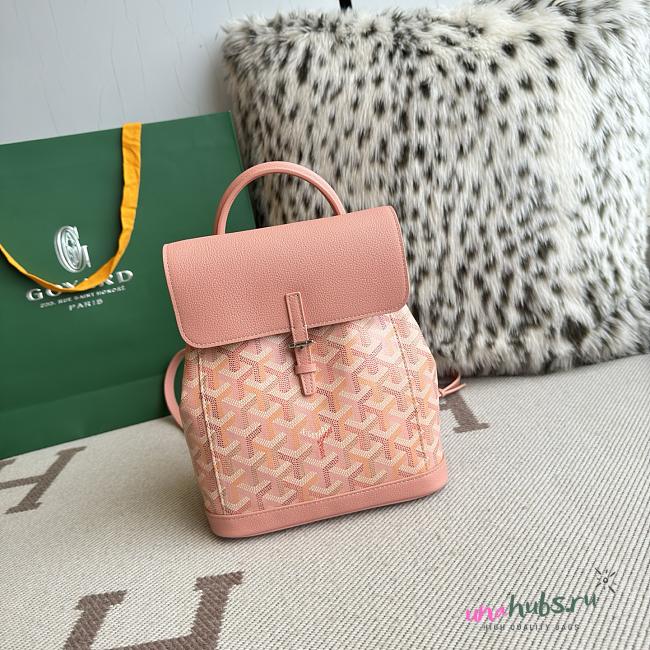 Goyard Goyardine Canvas Powder Pink Backpack 23x19x9.5cm - 1