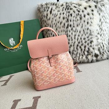 Goyard Goyardine Canvas Powder Pink Backpack 23x19x9.5cm