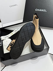 Chanel Ankle boots Mixed fibers Black & Beige - 4